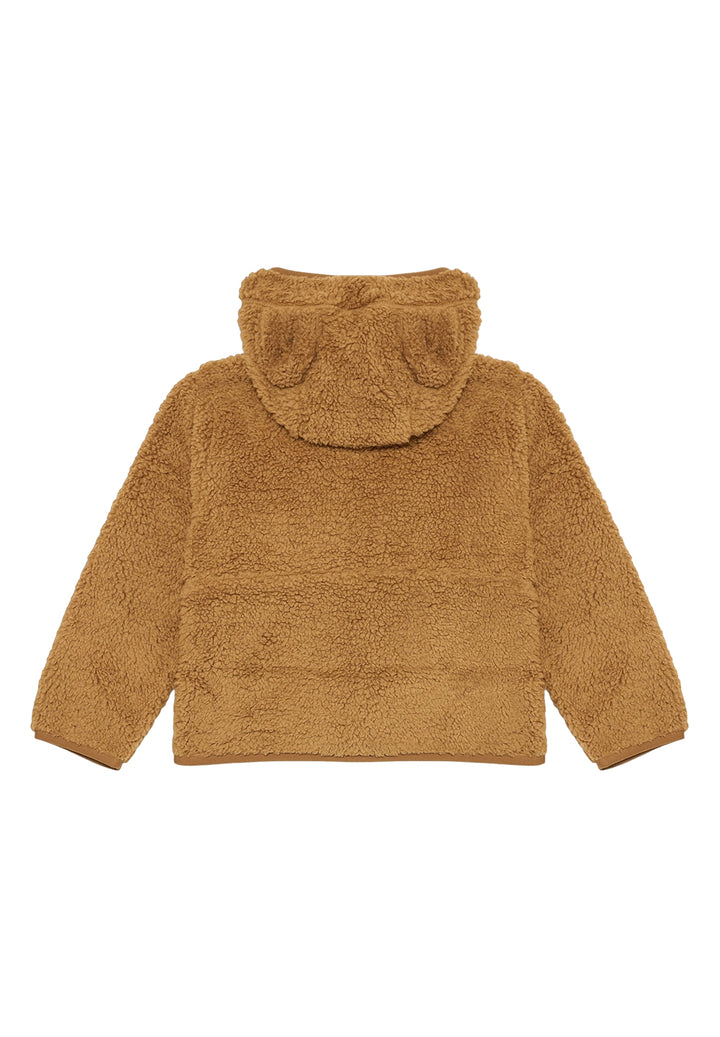 Braunes Teddy-Sweatshirt mit Reißverschluss für Jungen