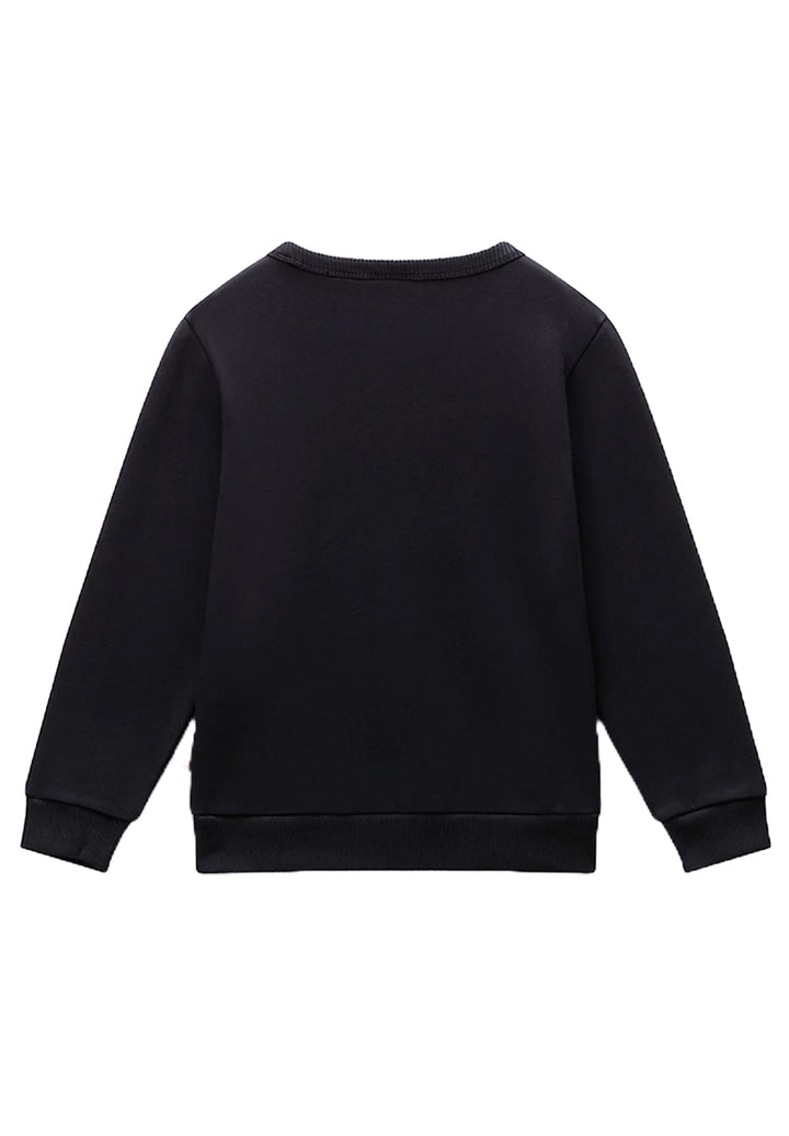 Black crewneck sweatshirt for boy