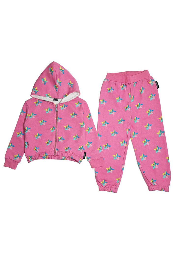 Completo felpa rosa per neonata