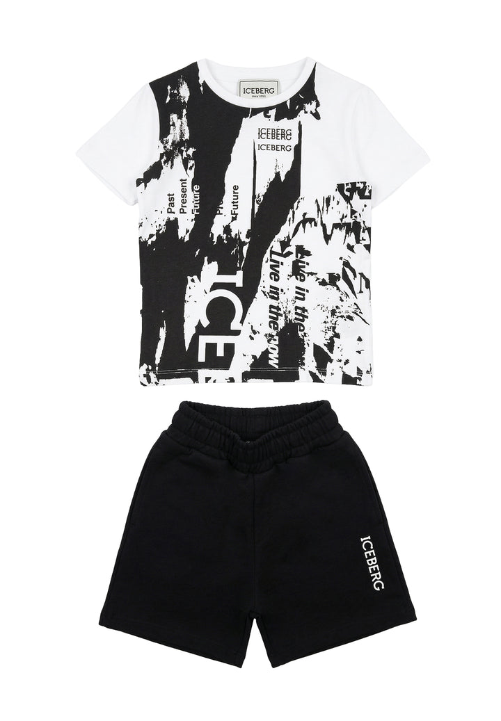 Completo nero-bianco per neonato