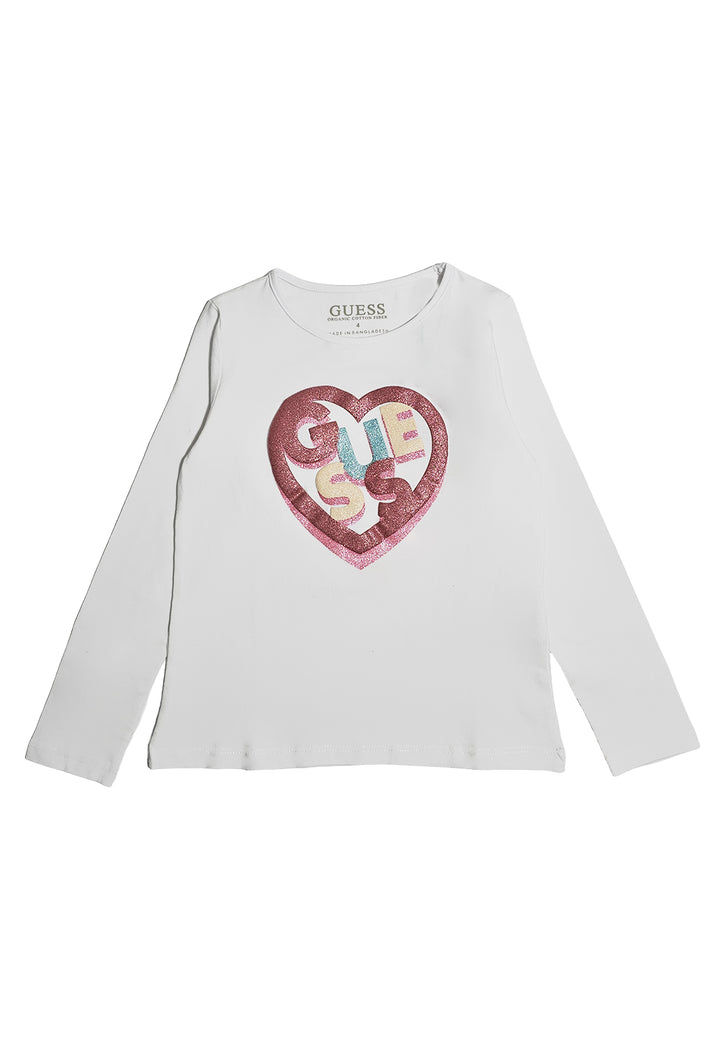 T-shirt bianca per bambina