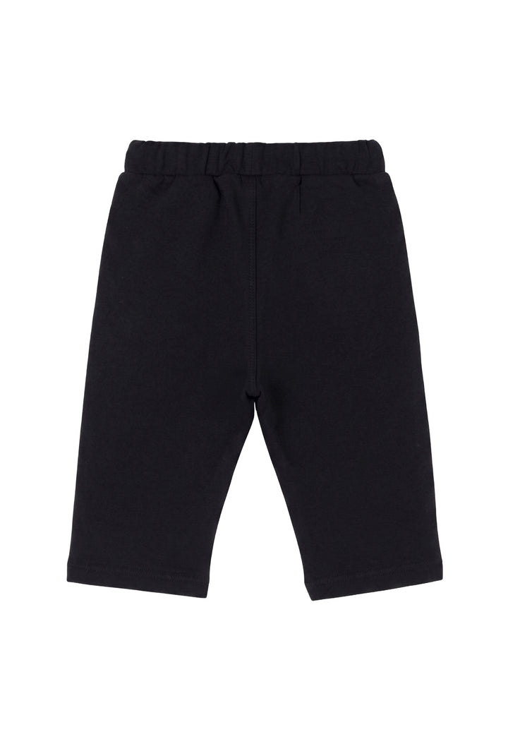 Pantalone felpa nero per neonato