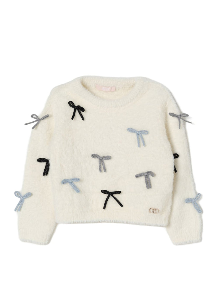 Maglione bianco per neonata