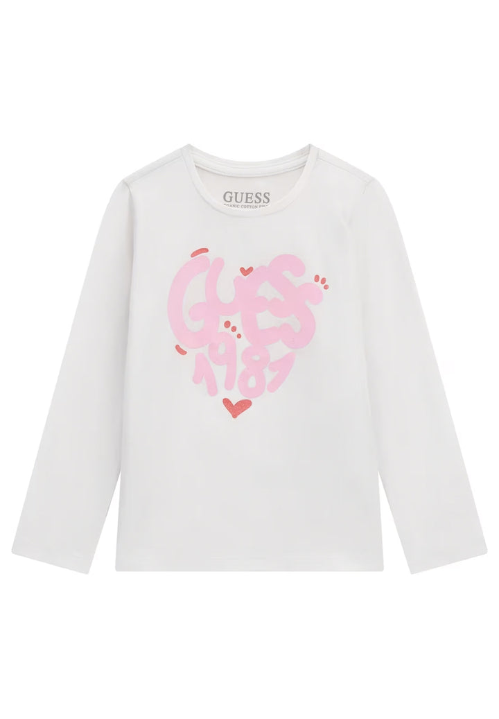 T-shirt bianca per bambina