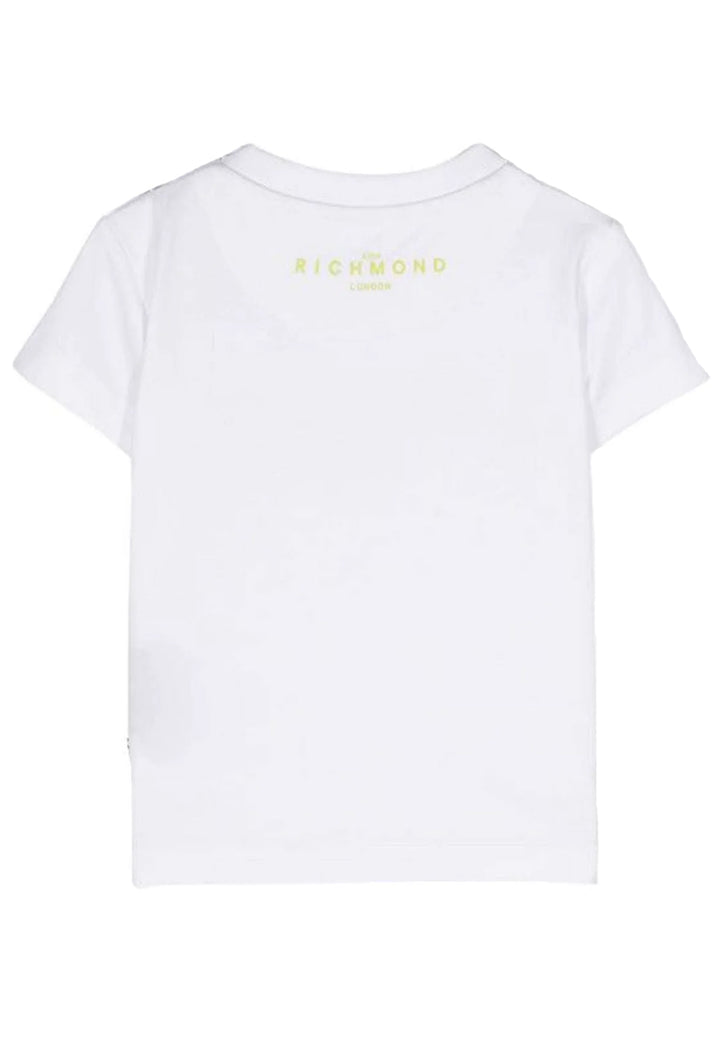 T-shirt bianco-lime per neonato