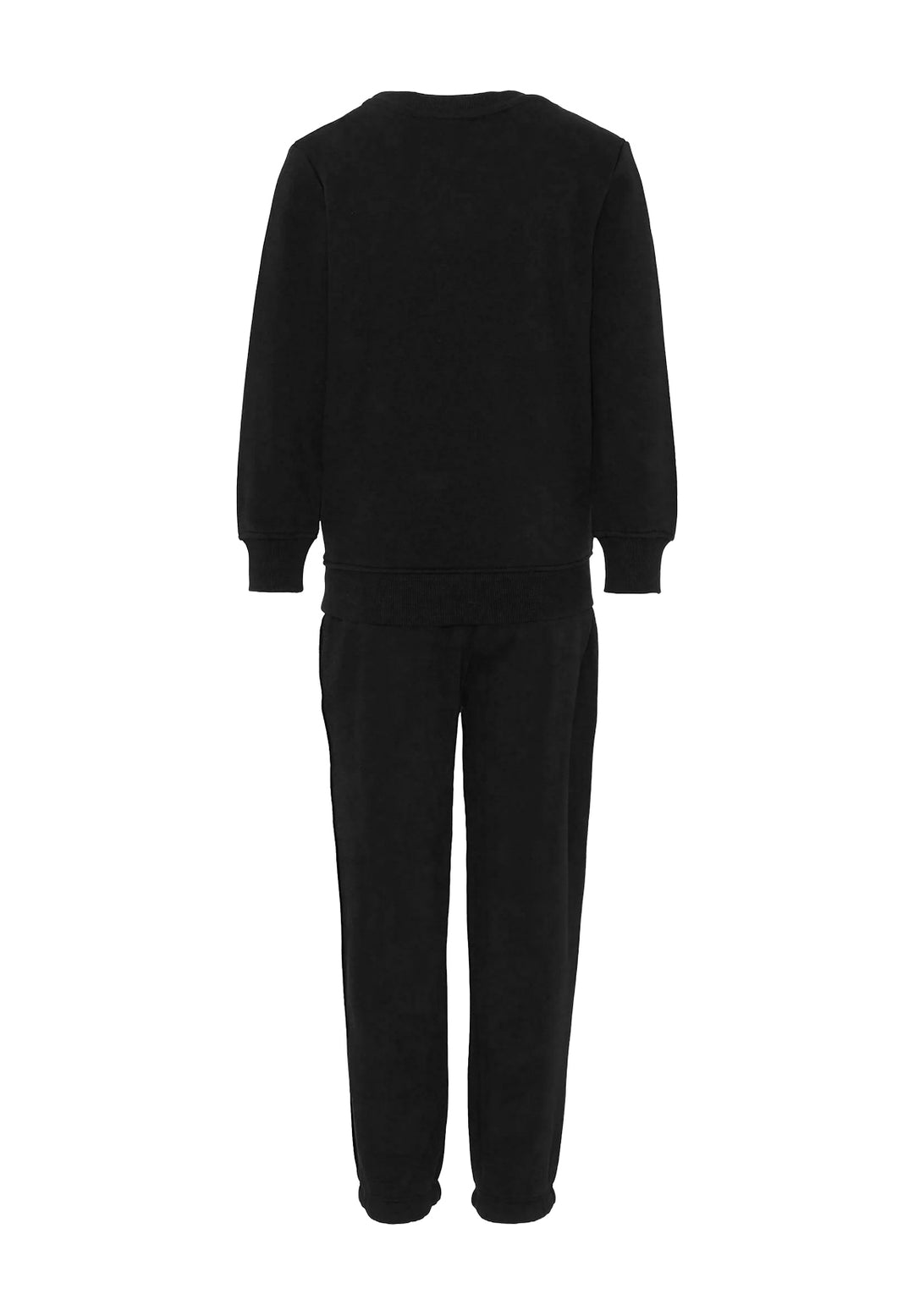 Completo felpa nero per bambina