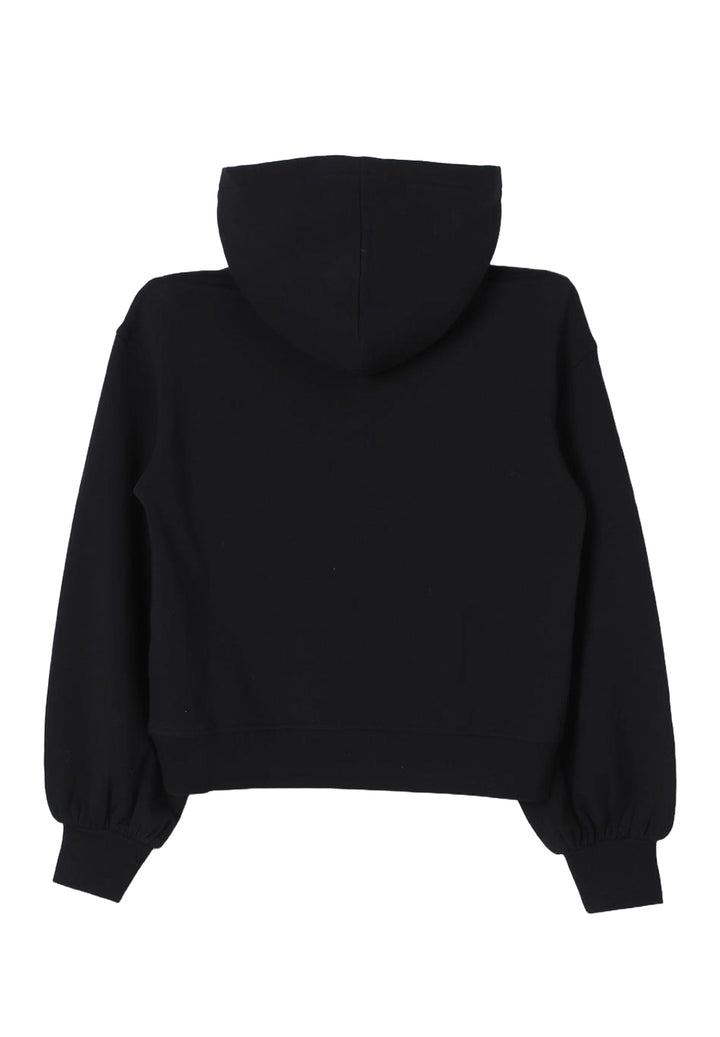 Felpa cappuccio nero per bambina