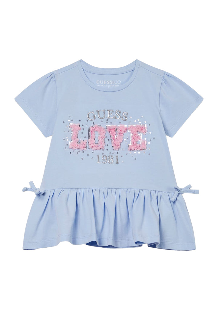 T-shirt celeste per bambina