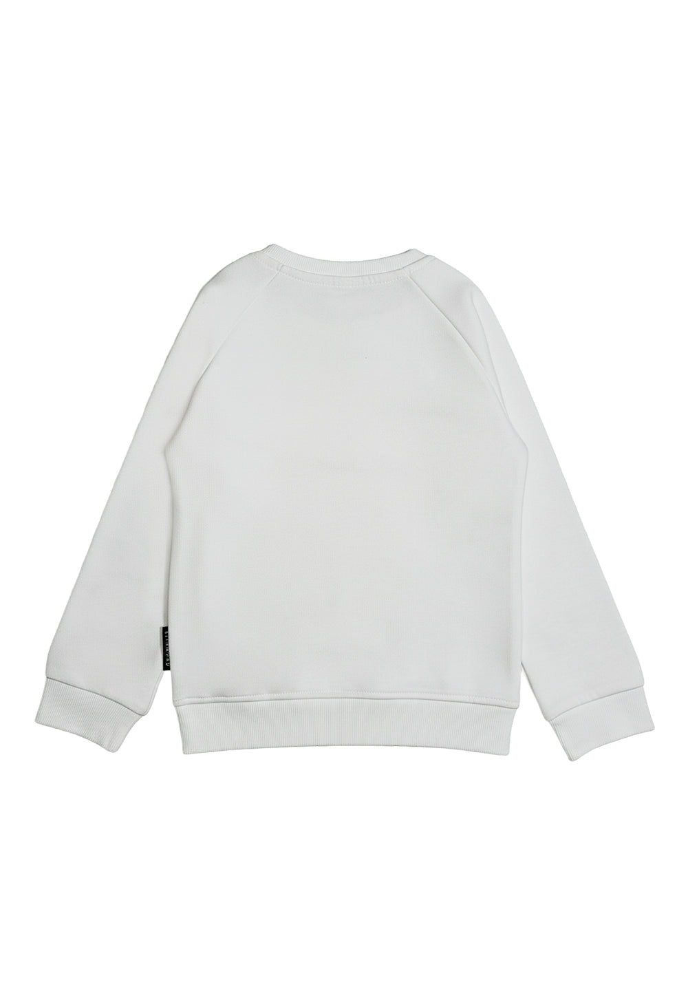 Felpa girocollo bianca per neonata