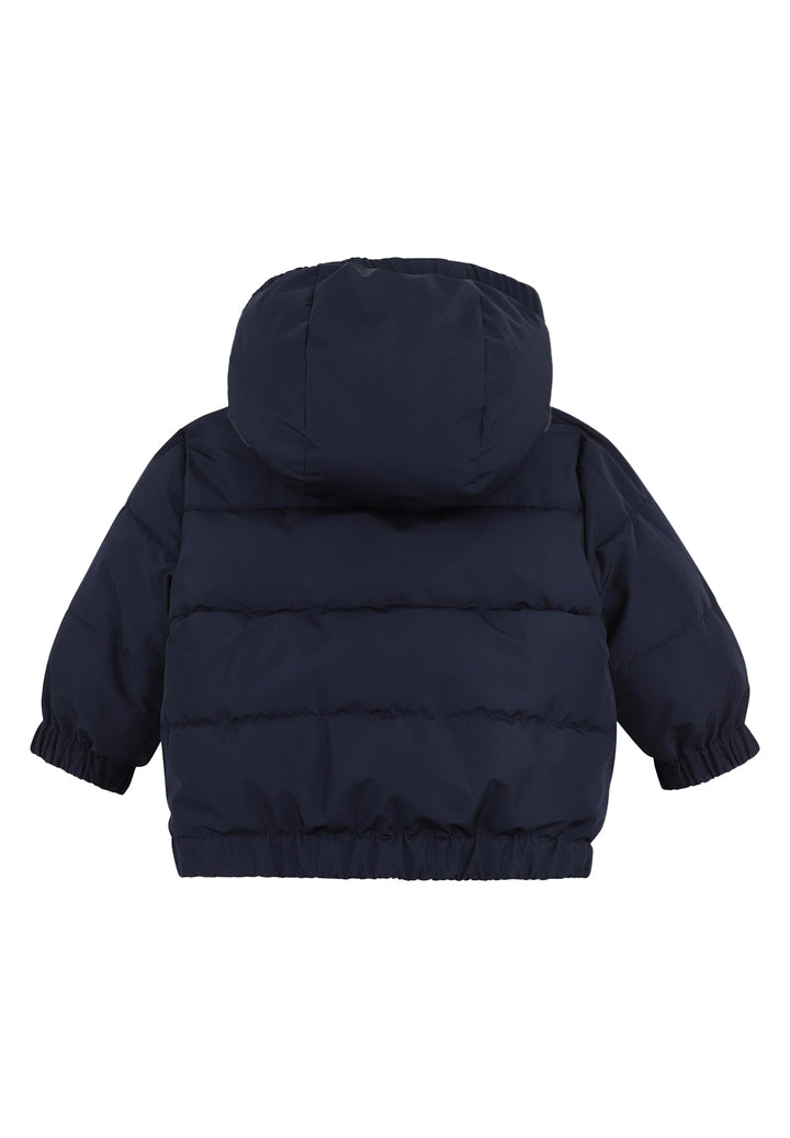 Giubbotto reversibile celeste-blu navy per neonato