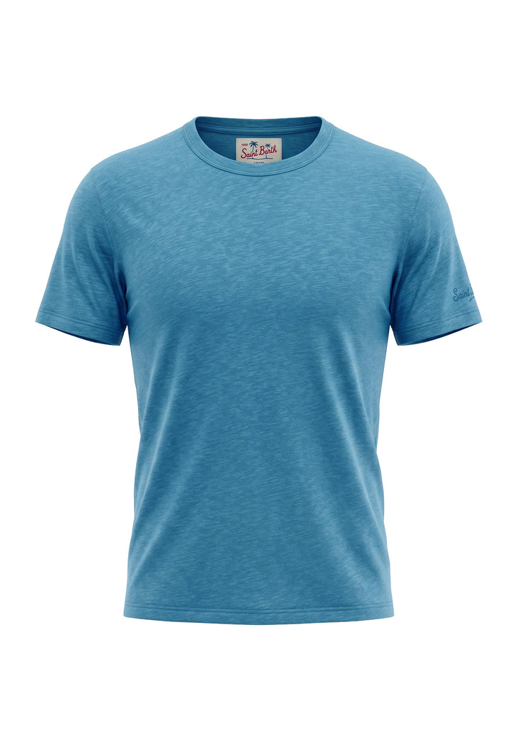 T-shirt lino blu per bambino