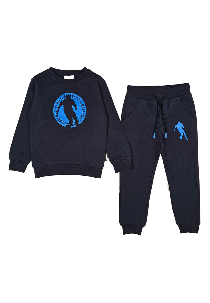 Blaues Sweatshirt-Set für Jungen