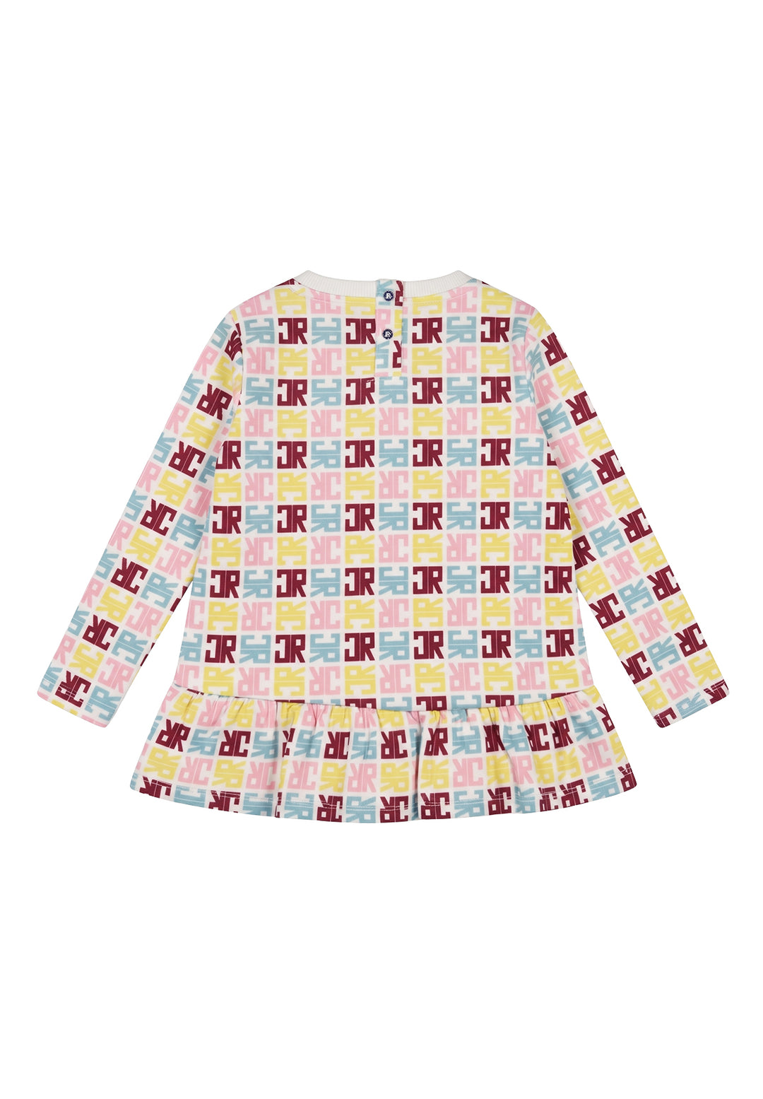 Vestito felpa bianco per neonata