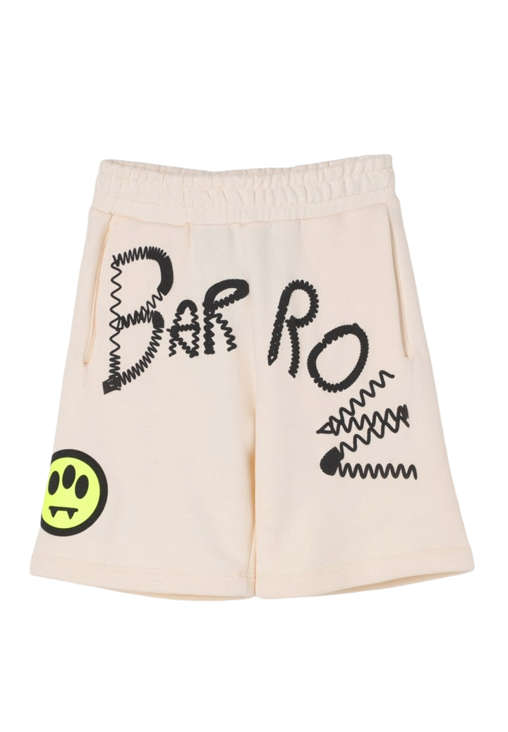 Cremefarbene Sweatshirt-Bermuda für Kinder