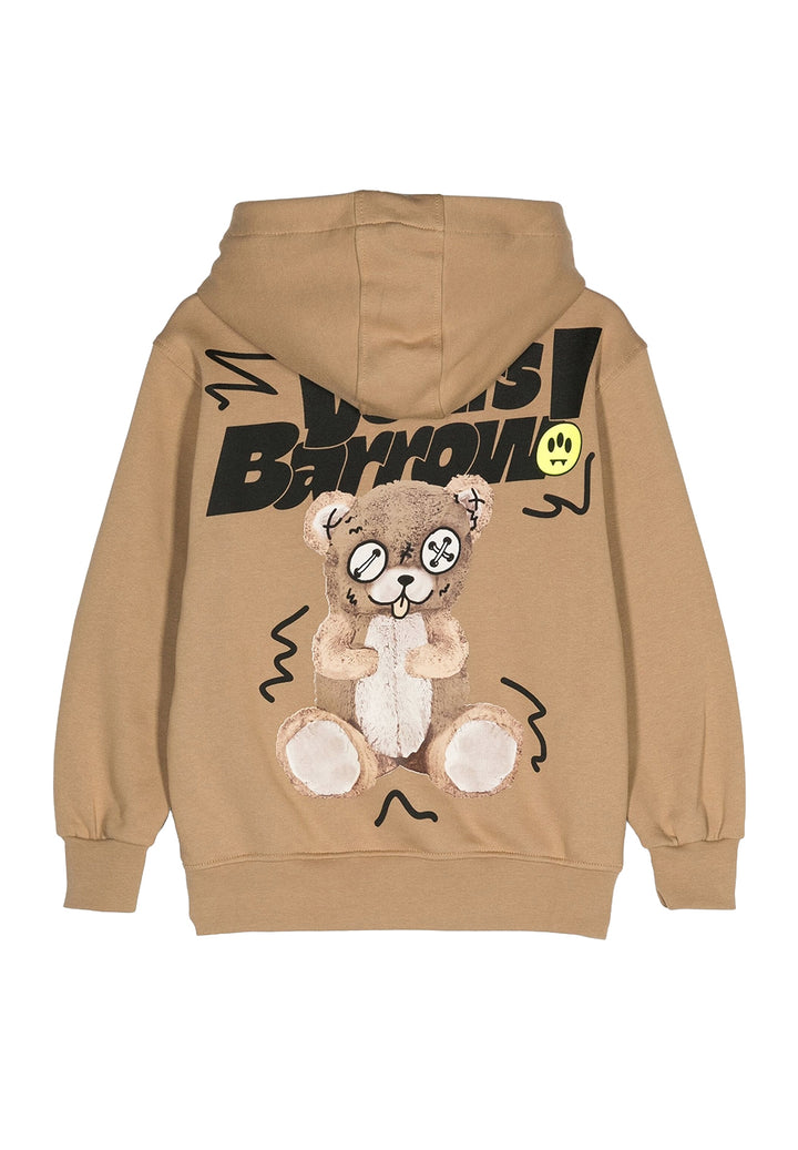 Felpa cappuccio beige unisex