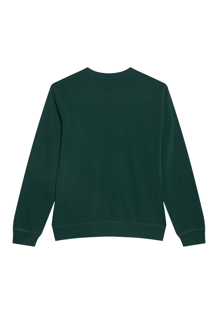 Felpa girocollo verde per bambino