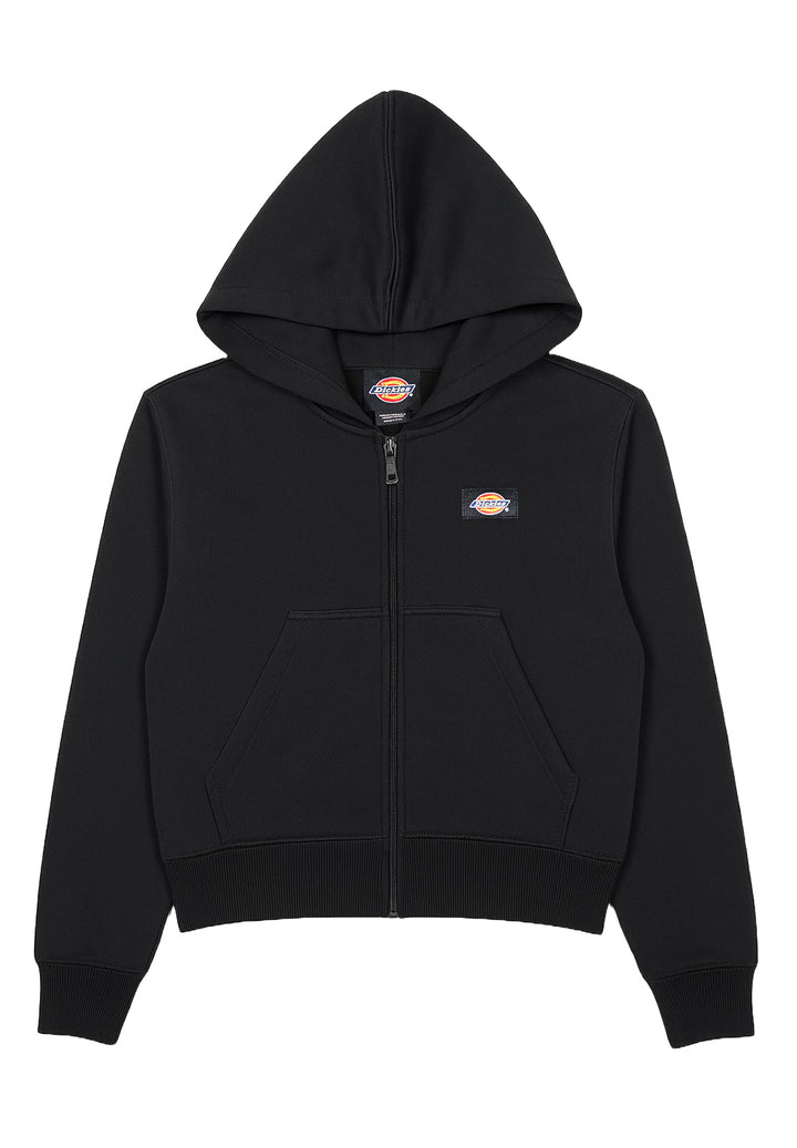 Felpa zip nera per bambino