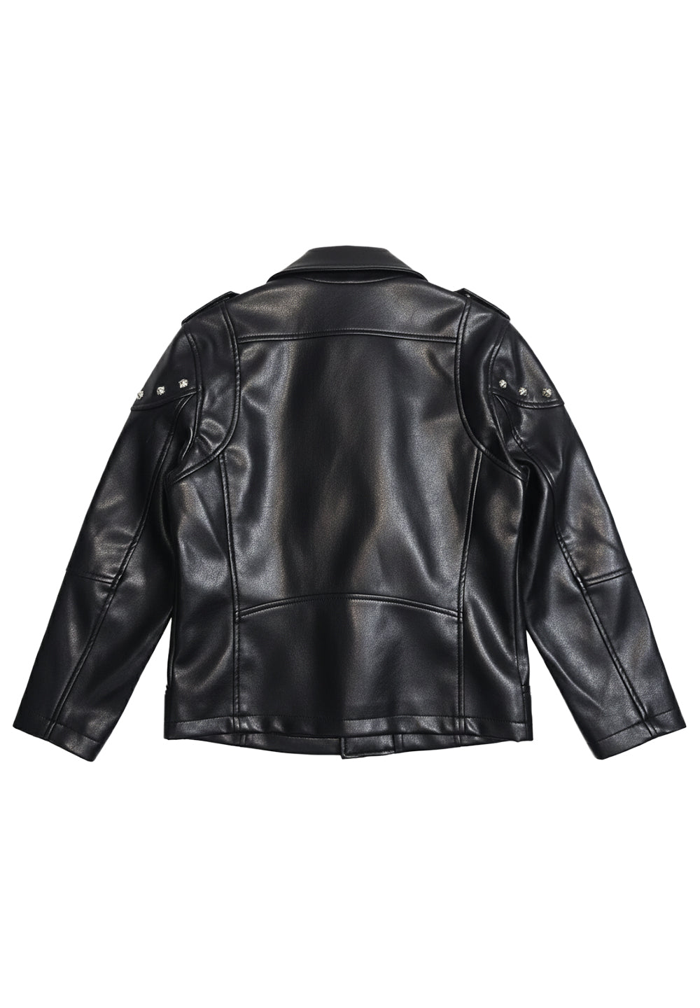 Giubbino ecopelle nero per bambino