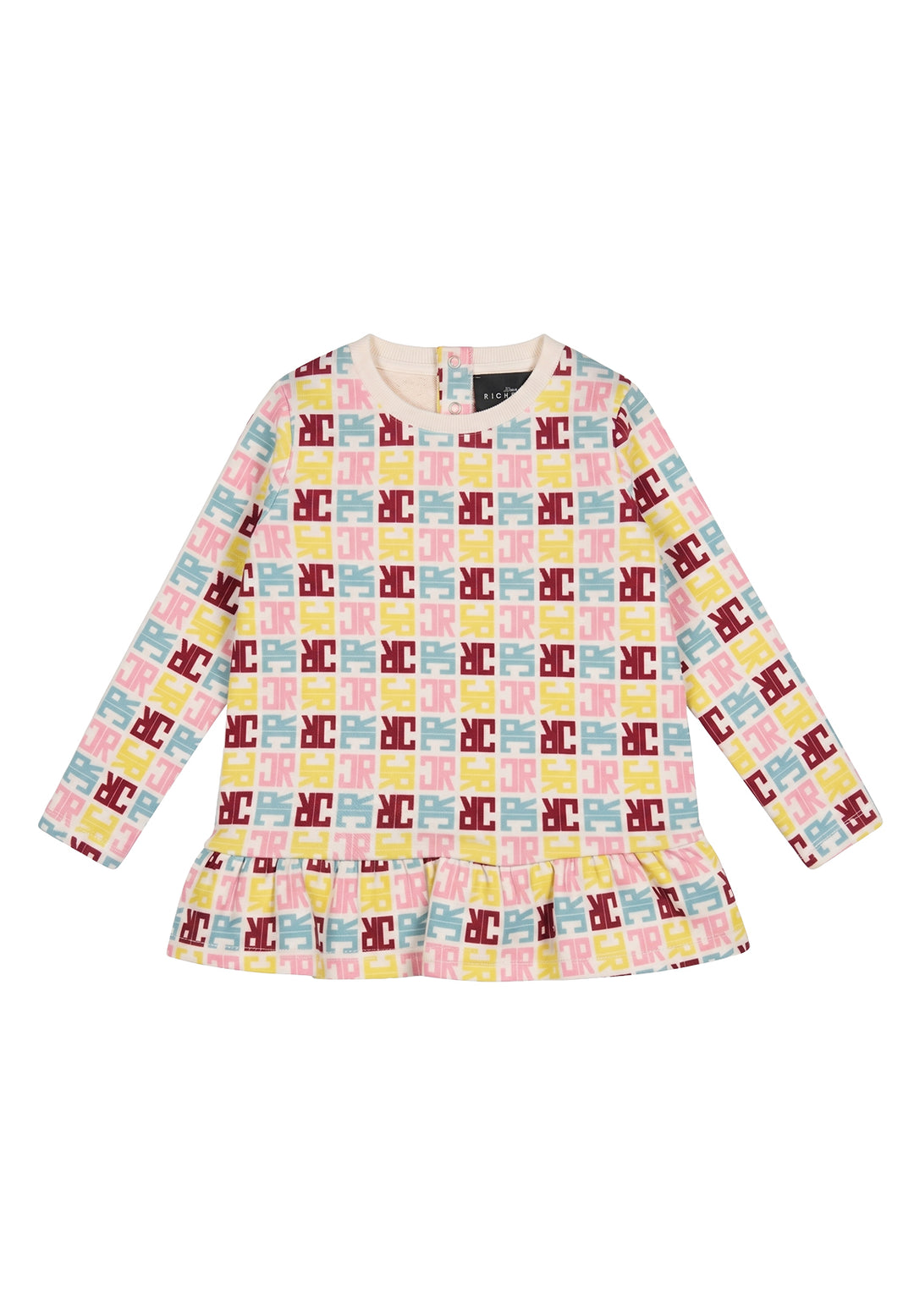 Vestito felpa bianco per neonata