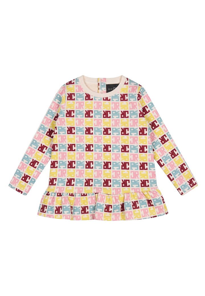 Vestito felpa bianco per neonata