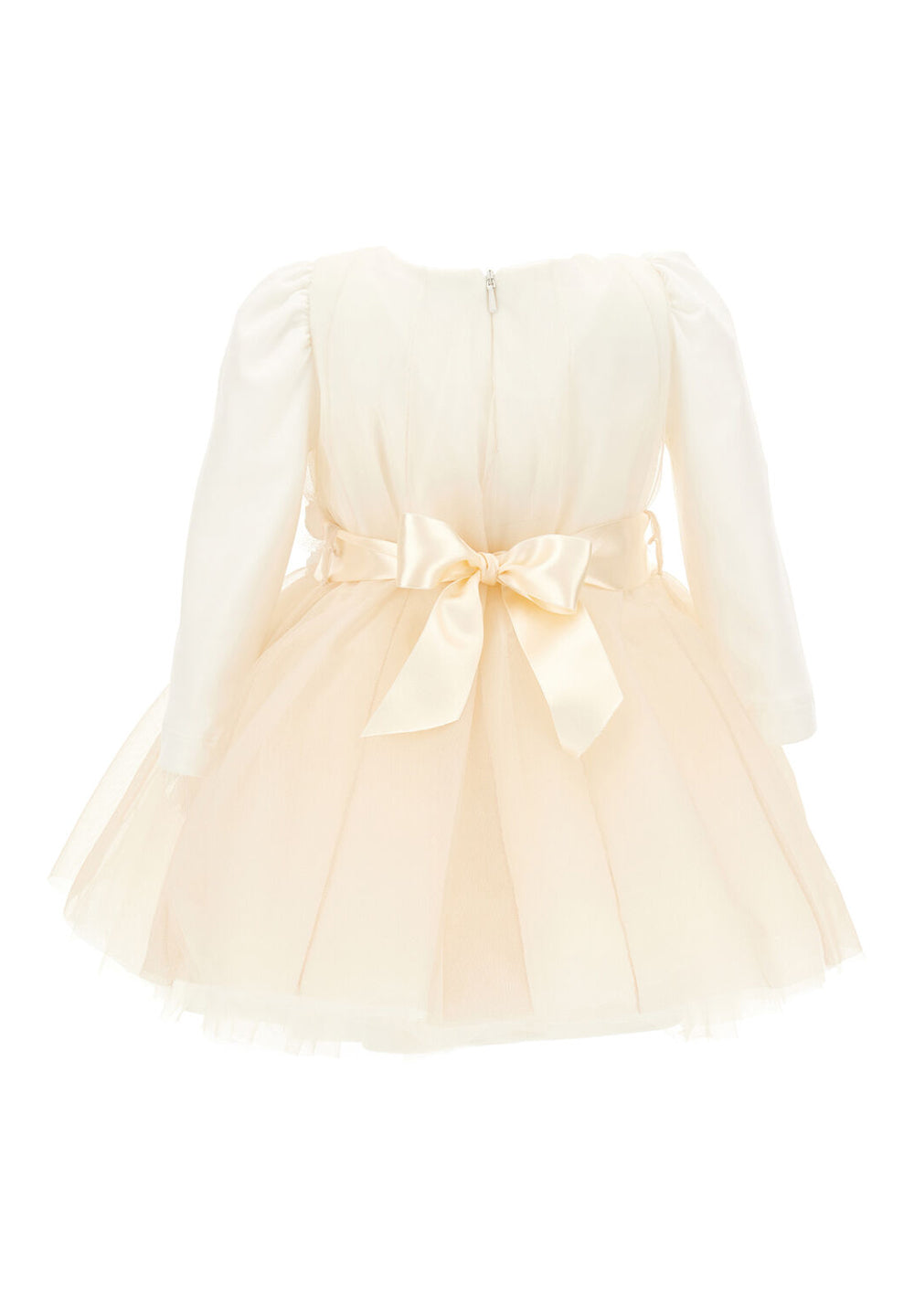 Cream tulle dress for baby girls