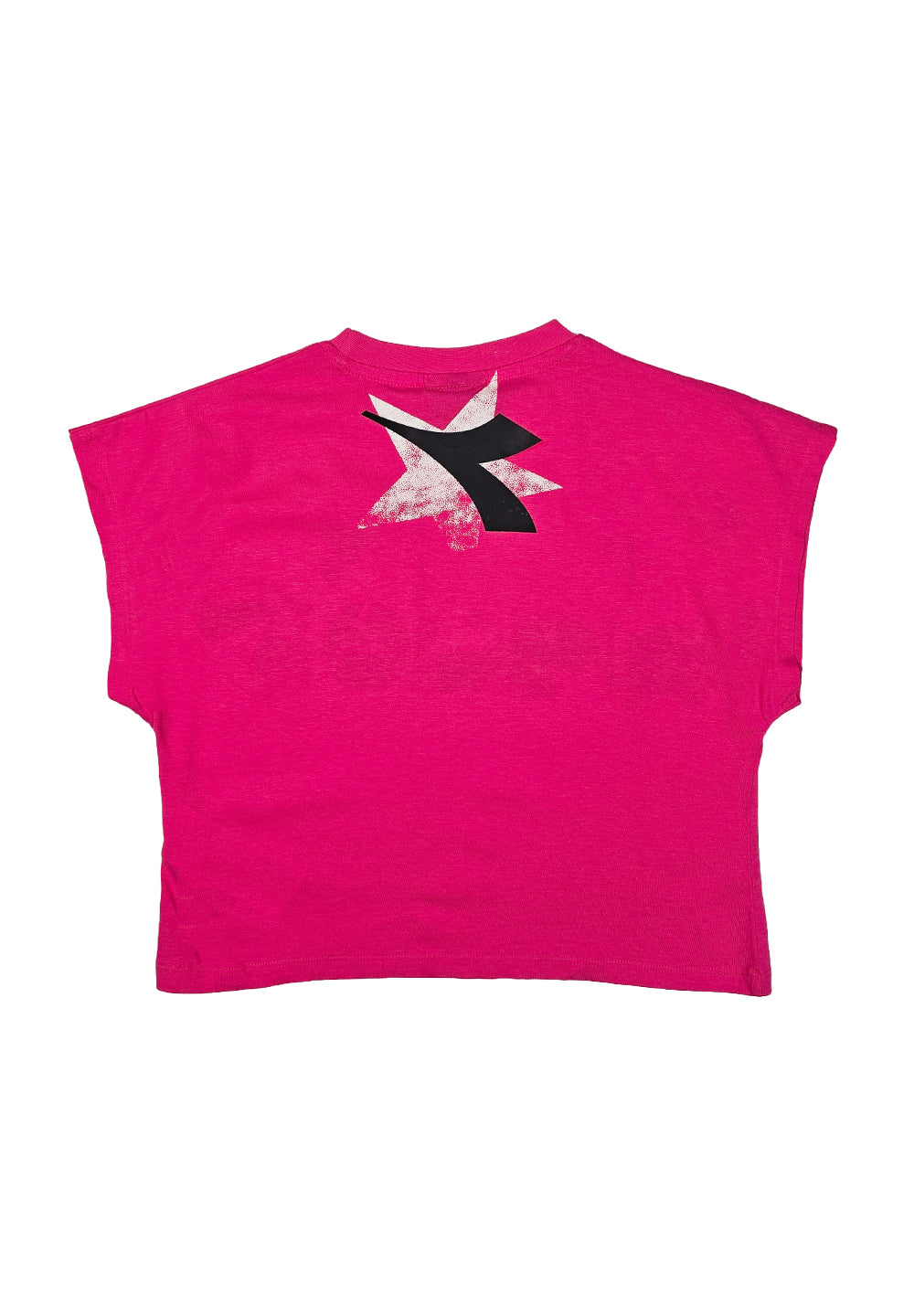 T-shirt cropped fuxia per bambina - Primamoda kids