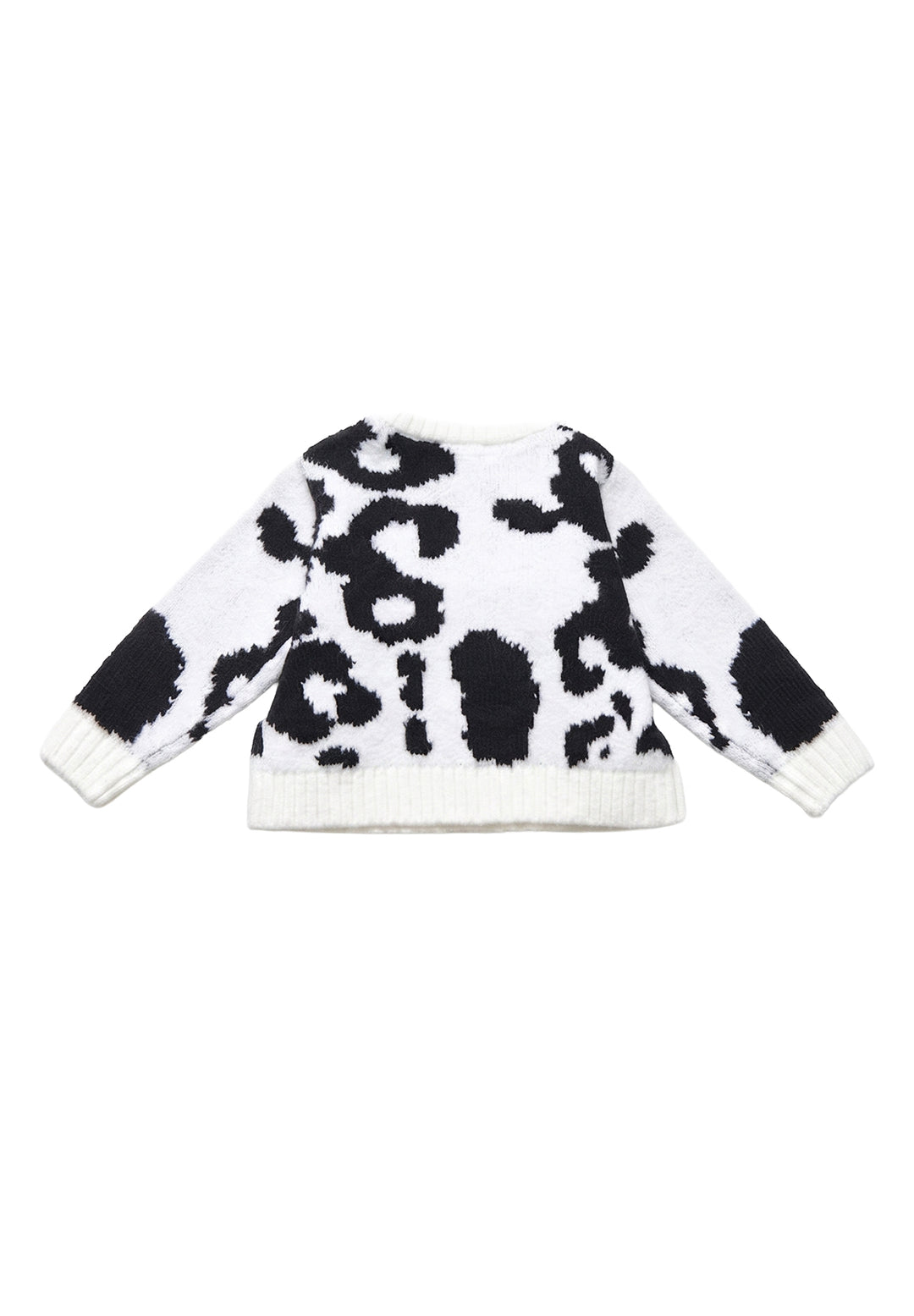 Maglione bianco-nero per neonata