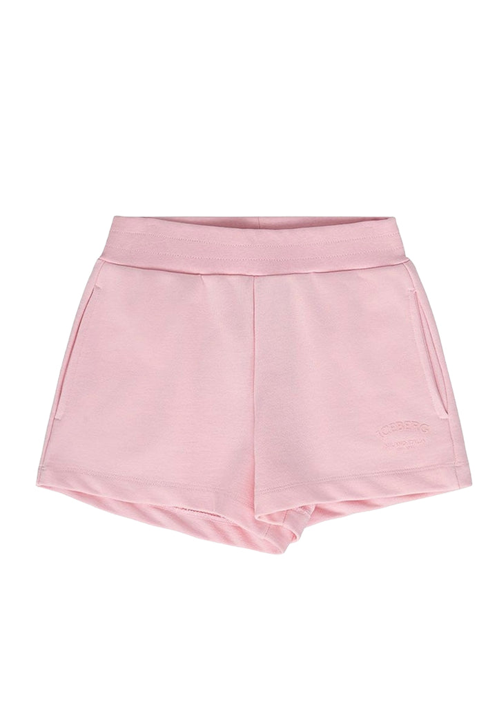 Short felpa rosa per bambina