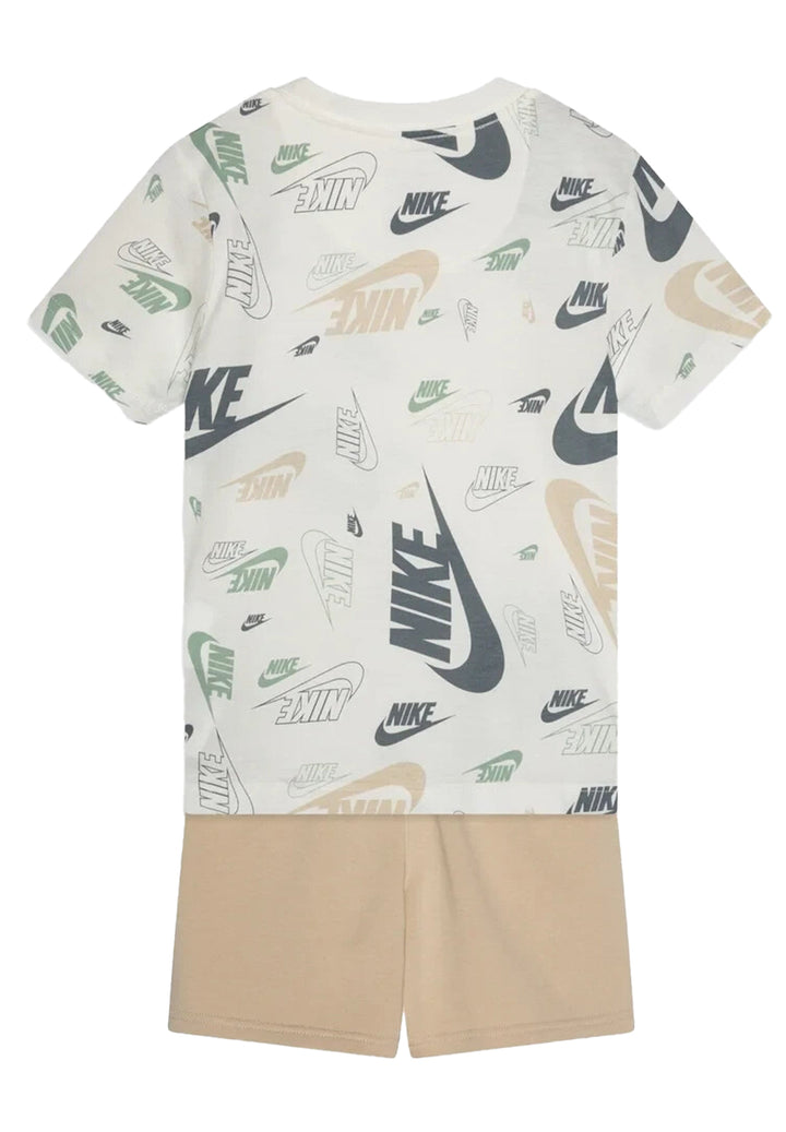 Completo bianco-sabbia per bambino