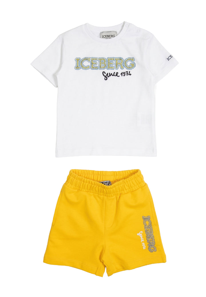 Completo bianco-giallo per bambino