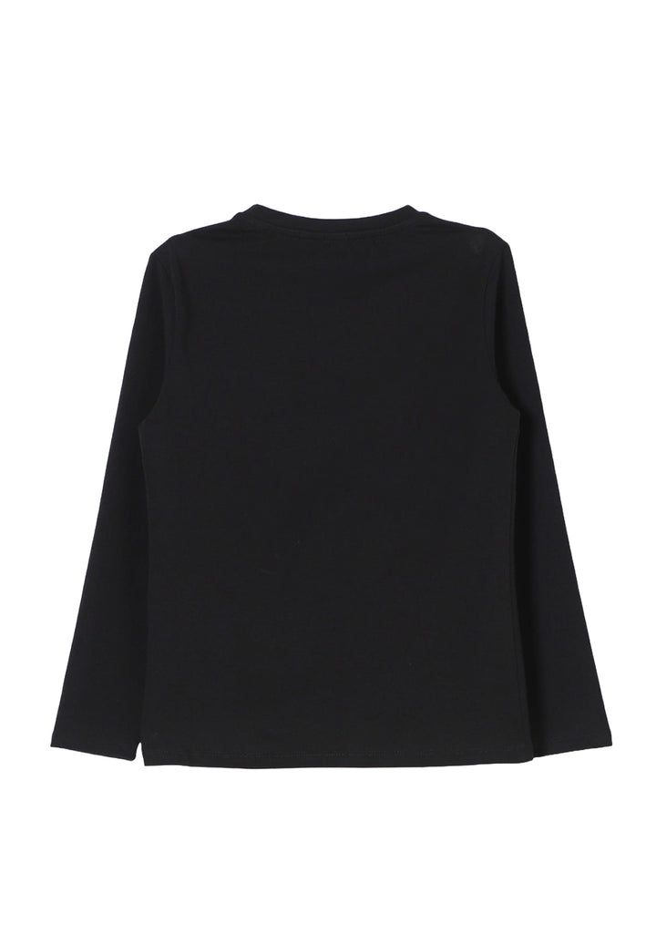 T-shirt nera per bambina