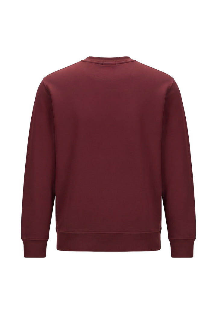 Felpa girocollo bordeaux per bambino