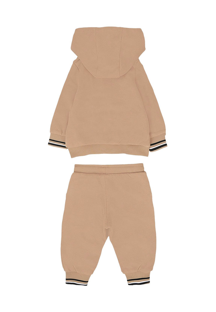 Completo felpa beige per neonato