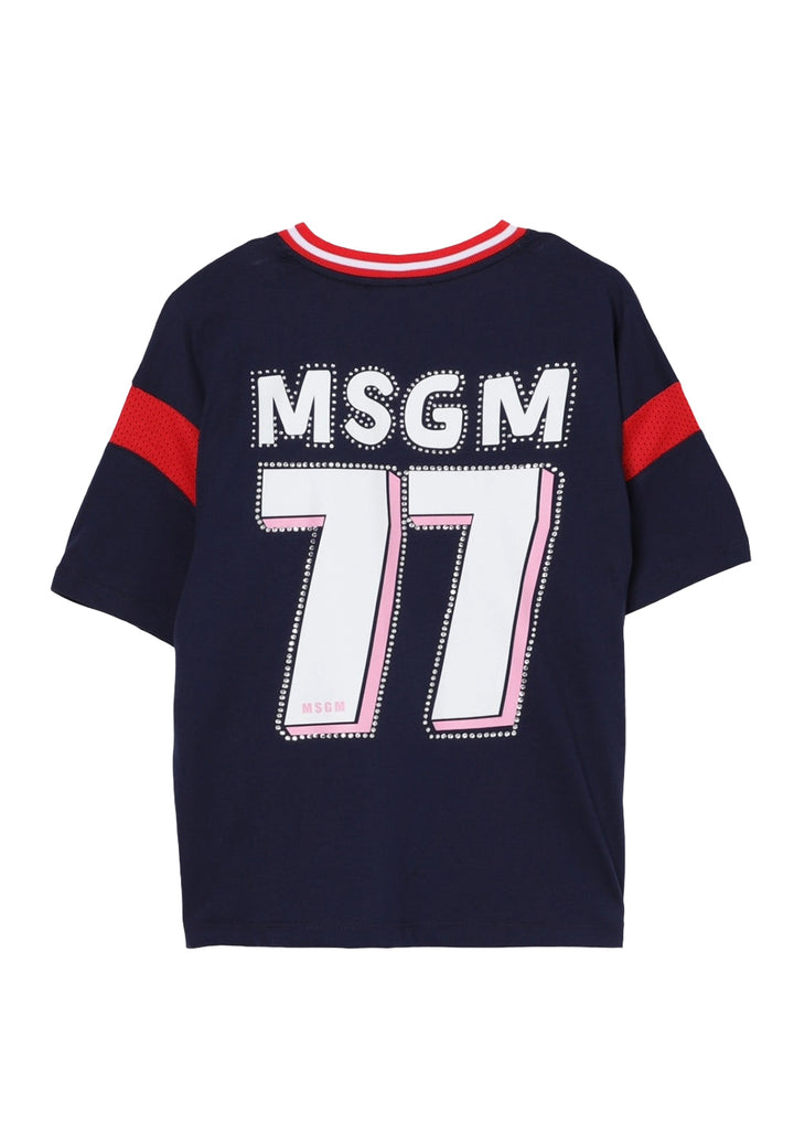 T-shirt blu per bambina