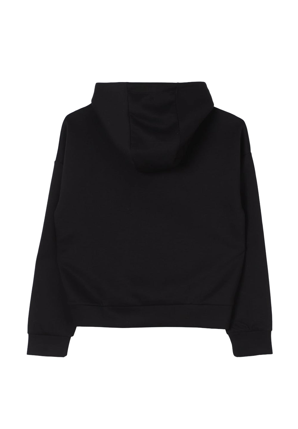 Felpa cappuccio nera per bambina