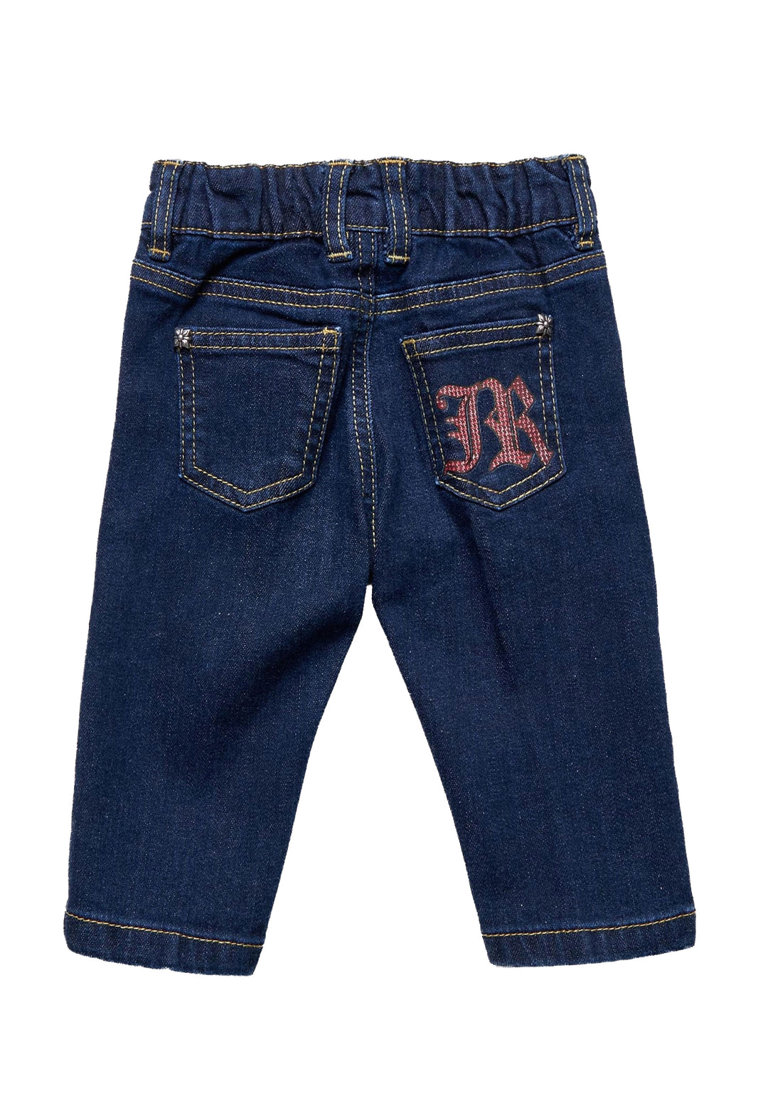 Jeans blu denim per neonata