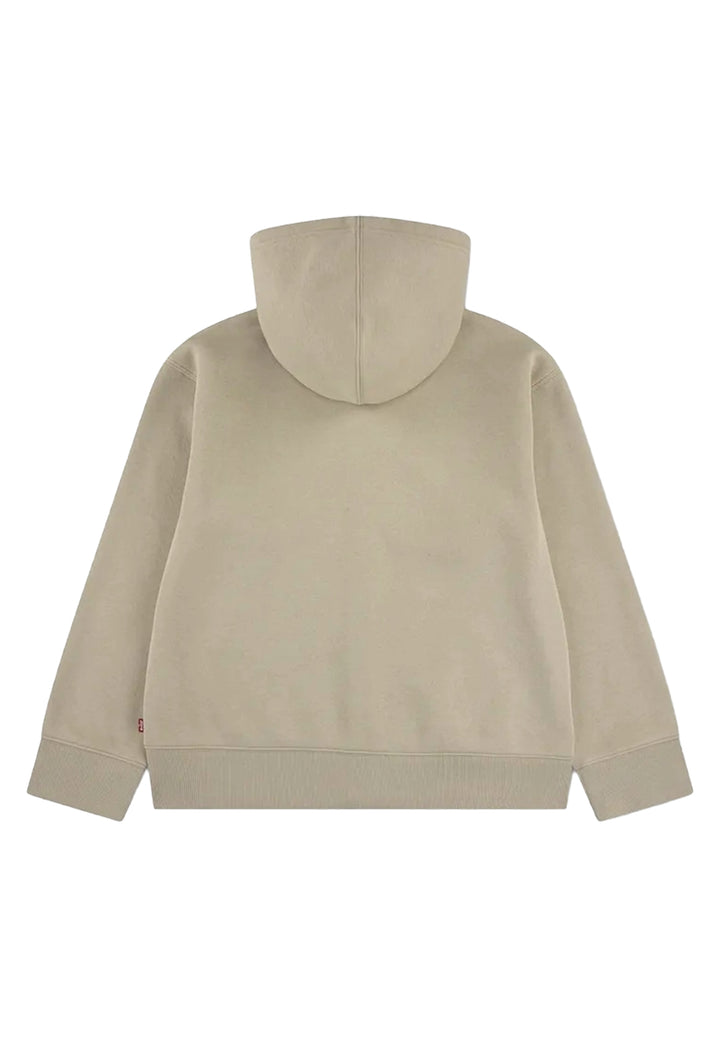 Felpa zip beige per bambino