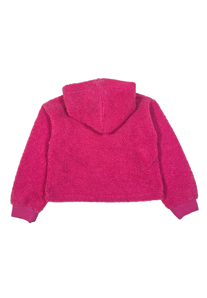 Felpa teddy fuxia per bambina