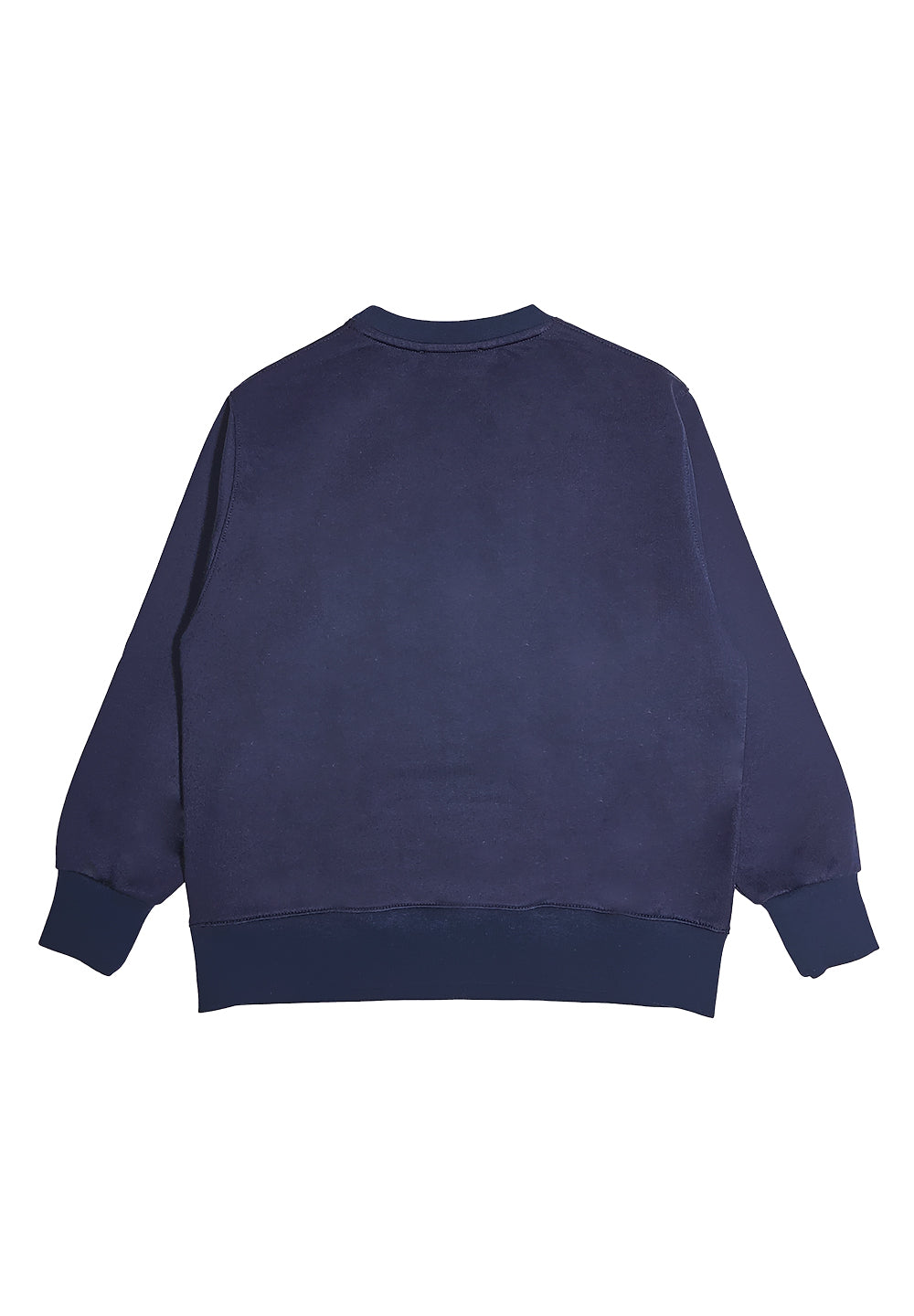 Felpa girocollo blu navy per bambina