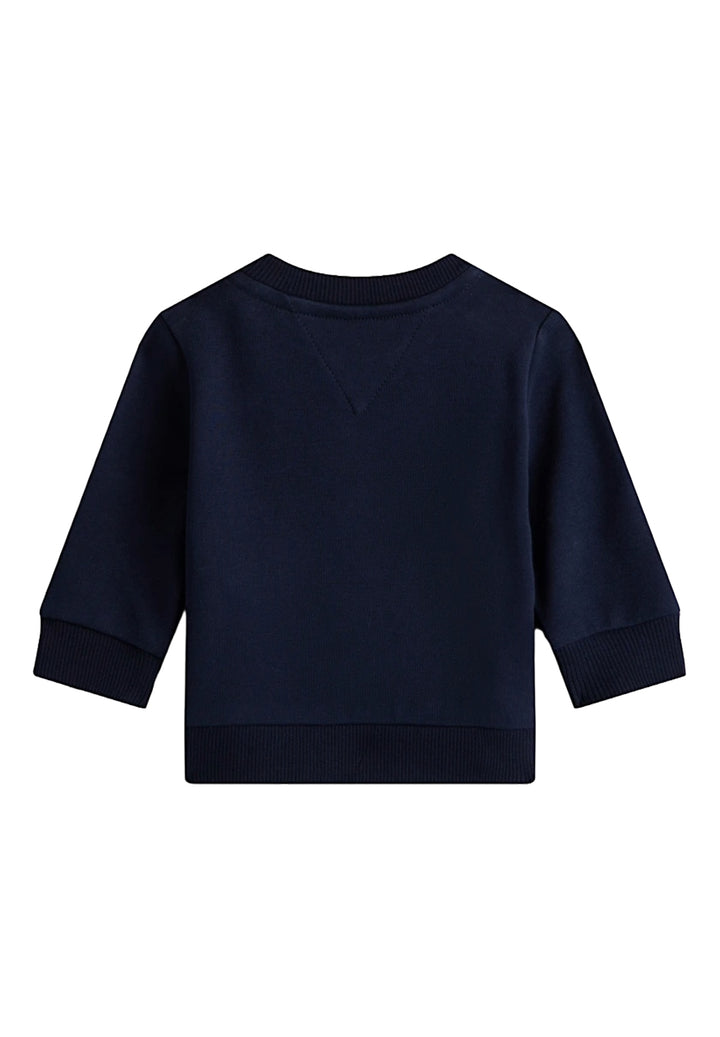 Felpa girocollo blu navy per neonato