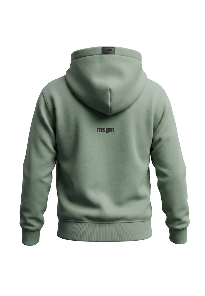 Felpa cappuccio verde per bambino