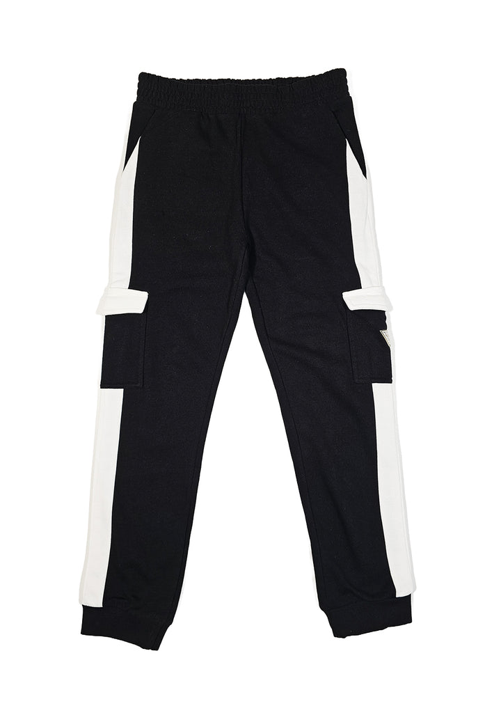 Black fleece trousers for boy