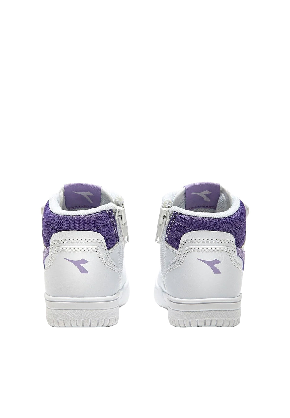 White-purple shoes for newborn girls