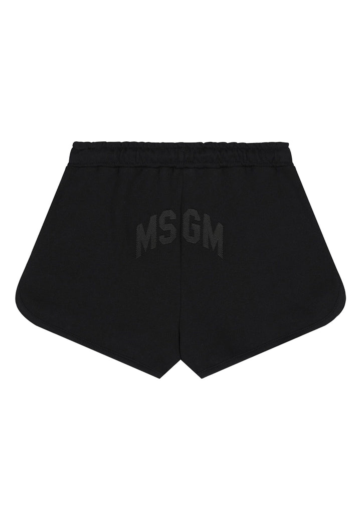 Short felpa nero per bambina