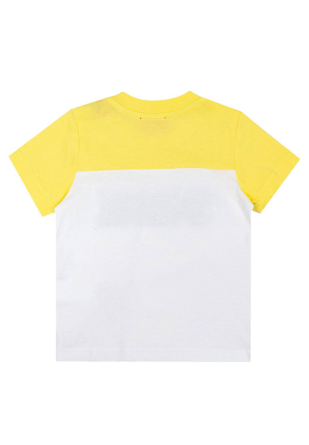 T-shirt bianco-gialla per neonato