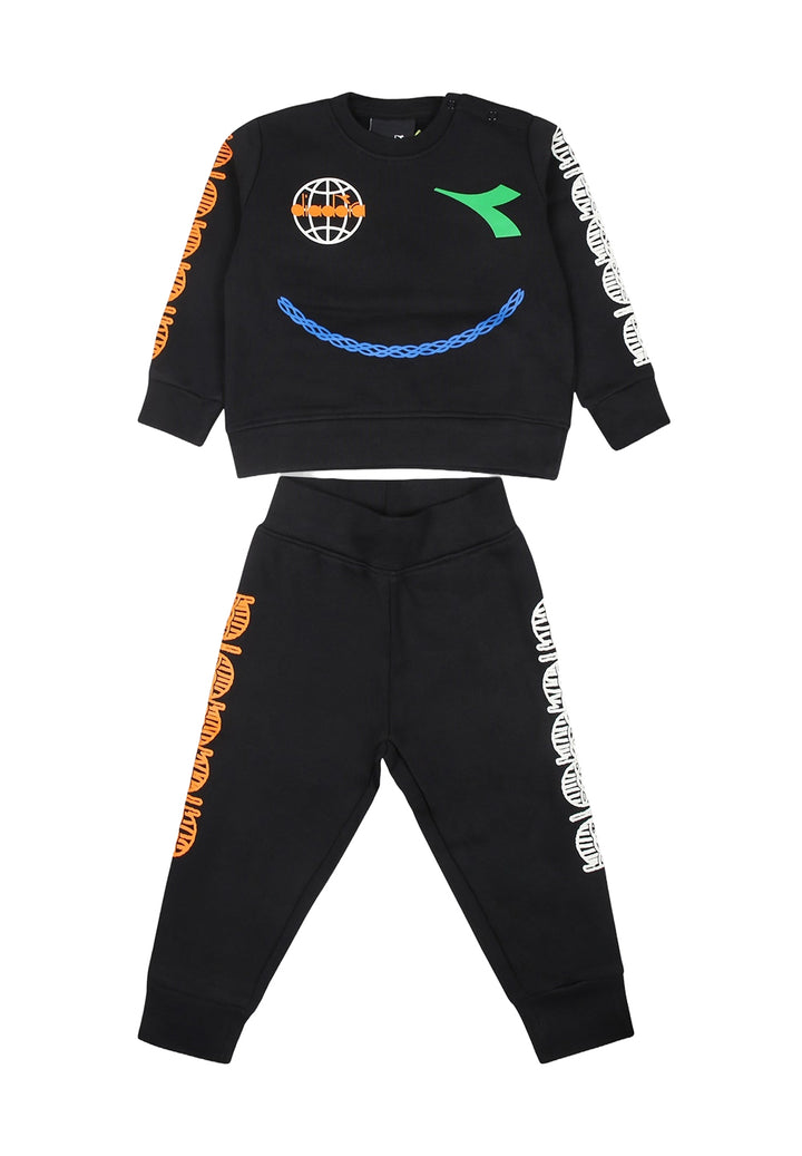 Black sweatshirt set for boy