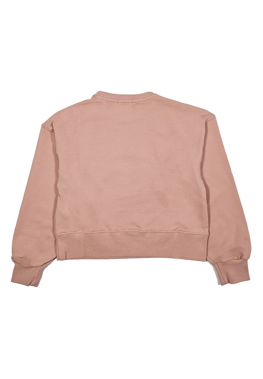 Felpa girocollo rosa per bambina