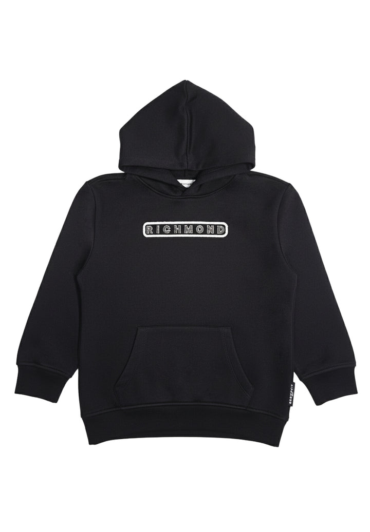 Felpa cappuccio nera per bambino