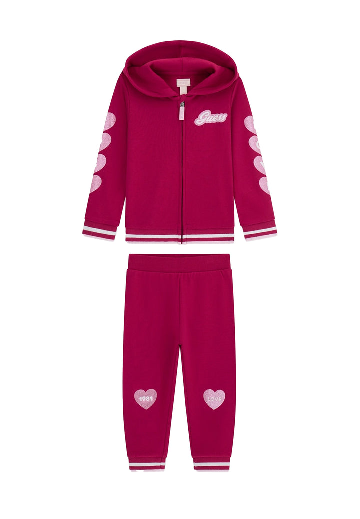 Completo felpa fuxia per bambina