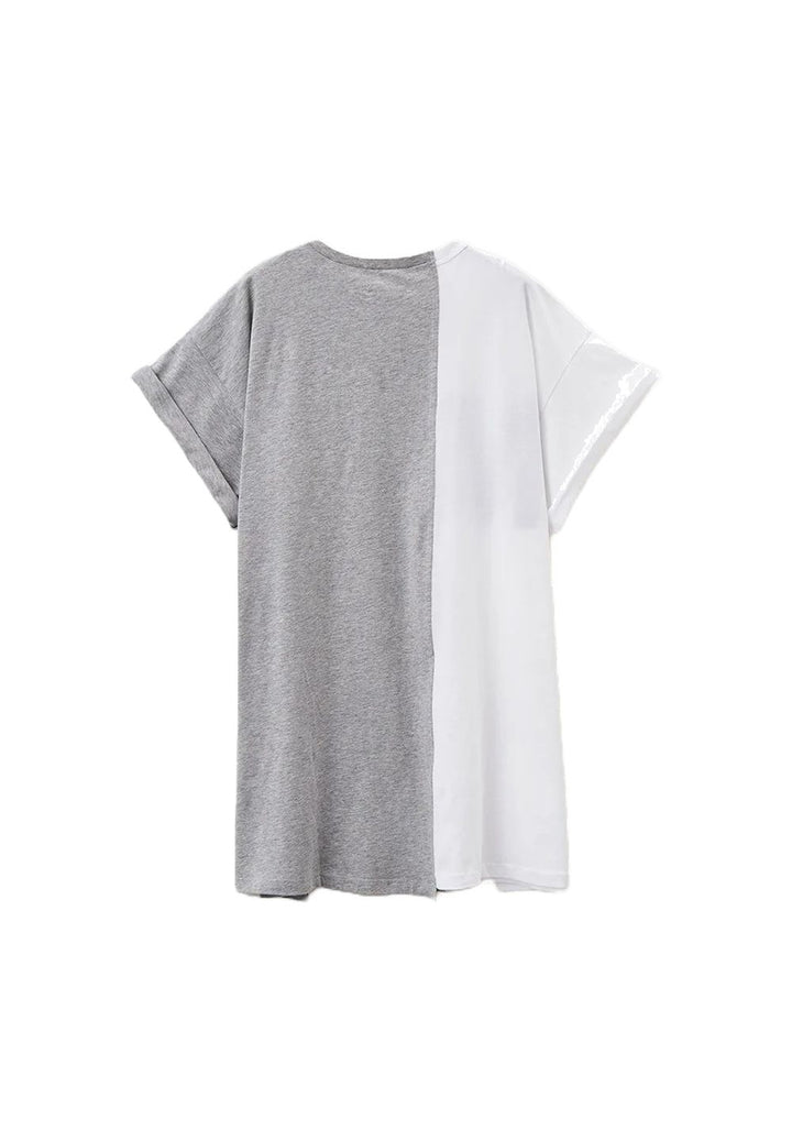 T-shirt grigio-bianca per bambina - Primamoda kids